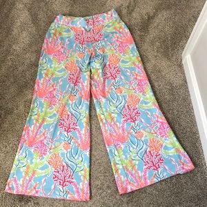 Lolly Wolly Doodle Women's Coral Palazzo Pants Size Medium Casual